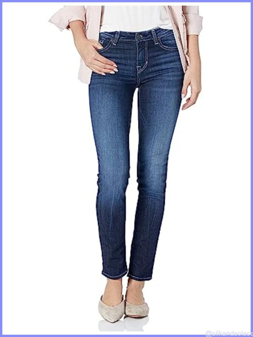 Mid-Rise Slim Jeans Super Stretch Denim 5-Pocket Belt Loops Zip Fly